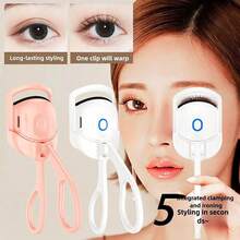 OBOVAY USB Rechargeable Electric Eyelash Curler - Fast Heating, Home Use Electric Eyelash Curler, Silicone Material With Heating, Anti-Scald Design, Long-Lasting Curl, White, Rechargeable Heated Eyelash Curler, Portable Makeup Tool - Multicolor - View 6