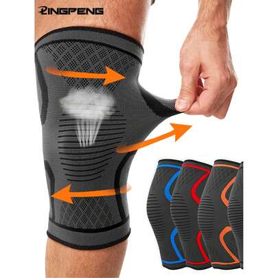 LINGPENG 1pc Nylon Knee Pad, Sports Knee Support For Fitness, Gym, Football, Leg Protection