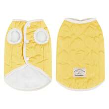 Dog Quilted Vest Jacket Contrast Color Warm Cat Coat Winter Clothes For Cold Weather Pet Apparel For Small Dogs - Yellow - View 1