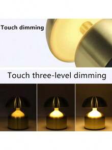 Modern Cordless Mushroom Touch Lamp, Dimmable Brightness, USB Rechargeable, Portable Adjustable Desk Lamp, Suitable For Home Decor, Bedside Or Tabletop, Perfect Holiday Gift