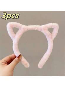 Cute 1 Pc Women's Cat Ear Headband, Autumn/Winter Style, Fashionable And Versatile For Daily Wear, Face Washing, Makeup, And Outfit Matching Leopard Print,Hairband,Hair Hoop Headbands