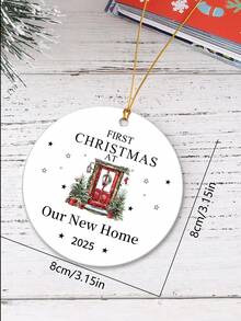 First Christmas In Our New Home 2025, Christmas New Home Ornament, Christmas Tree Hanging Decorations, Housewarming Gifts For New House Couples, Gifts For Newlywed Couples, Moving House Gift For Family Friends Home Decor Christmas Decorations Room Decor