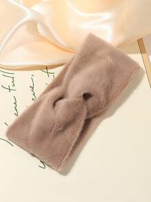 1pc Cute & Cozy Solid Color Plush Bow Headband, Suitable For Daily Life, Outings, Decorative Styling For Women Fall Hair Accessories Autumn Women Bandana Sport Sweatband Yoga Hair Wrap Workout Winter Hair Band For Vacation Outfits Woman Elegant Scarf Summer Outfits - Multicolor - View 10