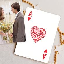 1 Deck/54pcs Custom Photo Playing Cards, Personalized Pokers Cards With Photo, Personalized Wedding Gift, Custom Couple Picture Playing Cards, Unique Ideal Gifts For Wedding, Birthday, Anniversay, Business, Gift For Her, Him, Friends, Son, Daughter, School Students, Workers, Kids School, Home, Office, Custom Engagement Party Card - White - View 7