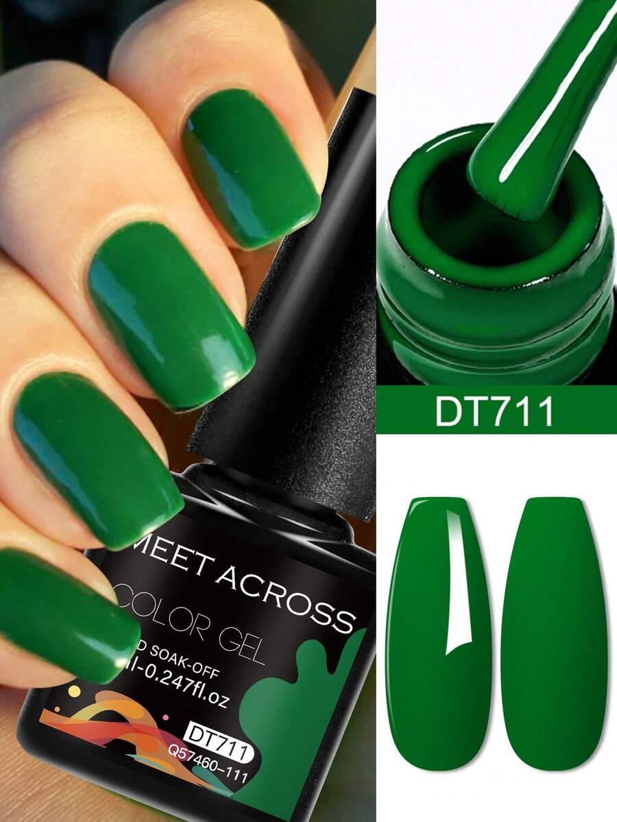 MEET ACROSS 1 Stück 7,3ml Gel-Nagellack für Weihnachtsnägel, Herbst-Winter-Farben, Semi-Permanent, Abweichbar, UV-Gel-Lack für Maniküre, Nagelkunst, DIY für Zuhause und Salon Nagelbedarf