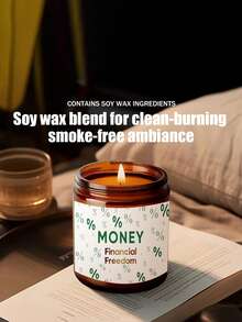 1pc, 100g Large Capacity, Long - Burning, Premium Soy Wax, Sea Salt And Sage Scented Candle, Modern Style, Brown Glass Jar, For Home Decoration/Gifting (For Girlfriend, Family, New Home, Party, Holiday Scenarios)