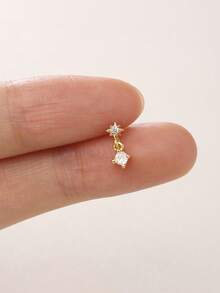 1Pc Hollow Lotus Butterfly 925 Sterling Silver Stud Earring Vintage Minimalist Jewelry Wedding Party Jewelry Gift For Her Fine Jewelry