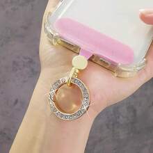 2pcs/4pcs/6pcs Thick Handmade Diamond Inlaid Spring Rings, Keyrings, Car Key Hanging Rings, Bag Renovation Accessories, Zinc Alloy One Inch Large Key Rings, Spring Rings, Open Ring DIY Ring Car Key Hanging Parts