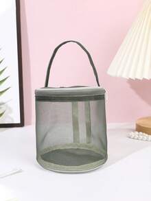 Large Capacity Drawstring Yarn Storage Bag - Easy Rotating Drum Design, With Threading Hole And Handle, Convenient For Travel, Space-Saving, Suitable For Beginner Knitters And Elderly, Ideal Gift For Christmas And Thanksgiving, Also Suitable For Handmade, Craft Storage And Craft Materials, Portable Design, Small And Durable, Made Of Polyester, Perfect Gift For Christmas And Thanksgiving, Ideal For Storing Yarn. - Multicolor - View 5