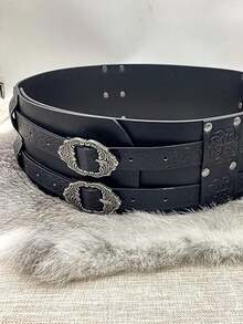 1 Stück Halloween Kostüm Mittelalter Wikinger Ritter breiter Gürtel Taille Abdeckung einzelne Schulter Rüstung Schulter Ecke COSPLAY Kostüm Zubehör