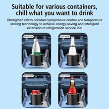 2-In-1 Portable Car Cup Cooler And Warmer - Rapid Cooling, ABS Material, Fits Standard Vehicle Cup Holders, 0°C To 60°C Temperature Range, 18.6oz Capacity, Beverage Temperature Control | Modern Car Gadget | Durable Heater Cooler - Car Accessories