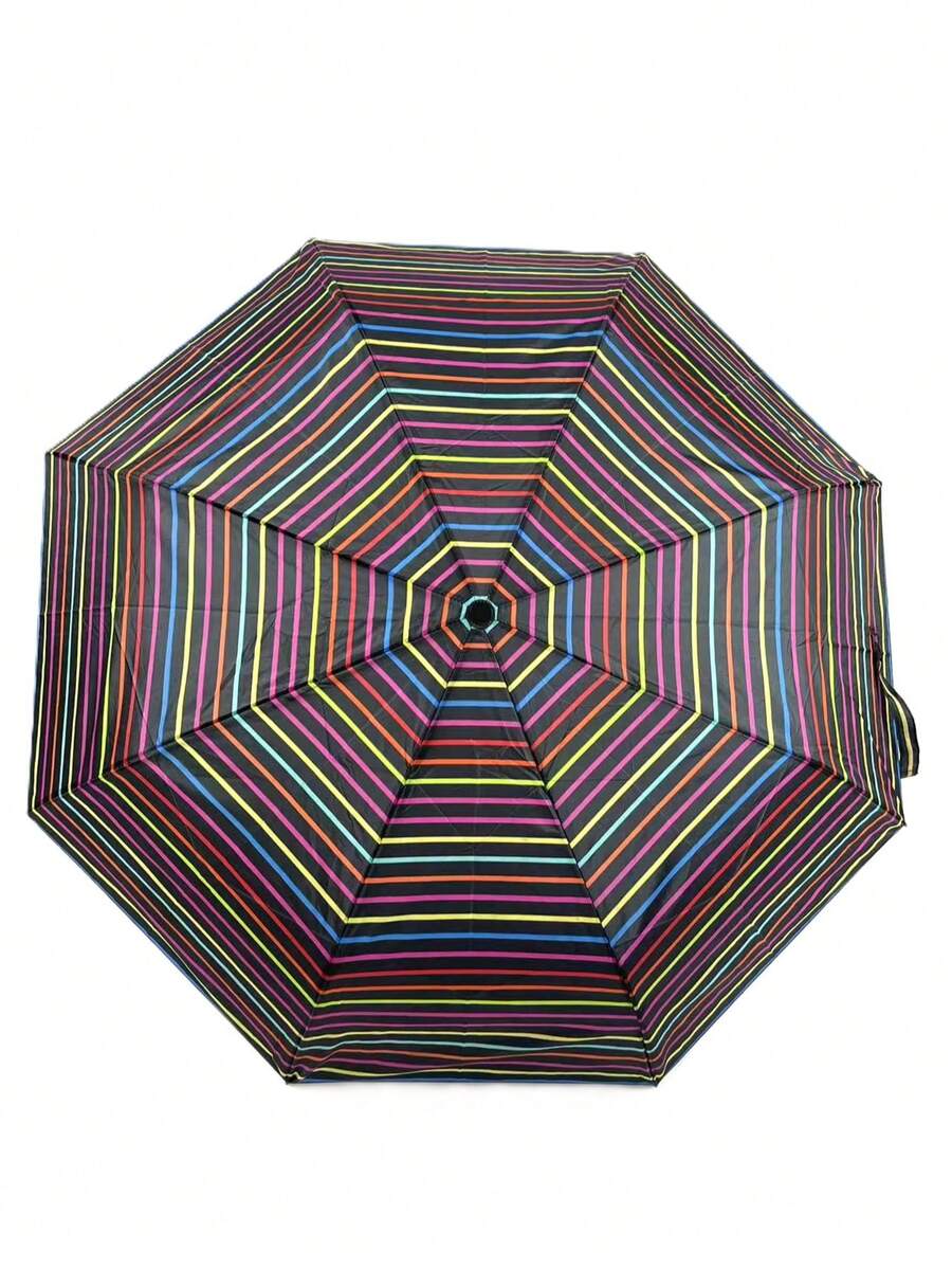 23" Transparent Umbrella With Automatic Opening - Pinstripe - View 1