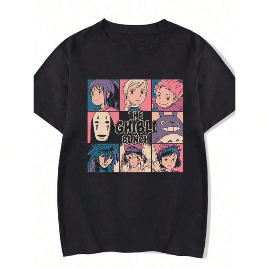 T-Shirt Films Anime Japanese Manga Otaku Geek Nerd Shirt Blouse Unisex Male Female 100% Cotton Top Premium Streetwear New Release Fast Shipping Various Colors!! Plus Size - 黑色 - 查看 1