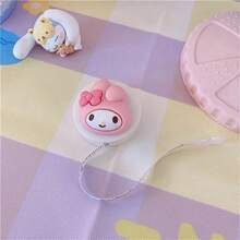 1 件  Kawaii  卡通可爱迷你伸缩卷尺 1.5 米，自动肉桂色紧凑尺子，适用于测量身体、办公室、学校、礼物