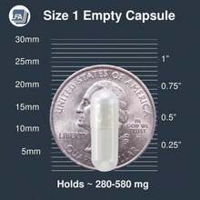 Empty Size 1 Capsules - Vegan Pullulan - 500 Count Vegetarian Capsules Empty - Joined Fillable 1 Vegetable Pill Capsules - Veggie Caps For Filling Tray - Halal Kosher Tapioca - Flavor NameA - View 3