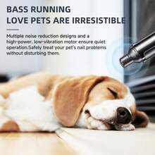 1 قطعة مبرد أظافر كهربائي للحيوانات الأليفة، مقص أظافر كهربائي للقطط والكلاب، أداة تجميل مبرد أظافر للحيوانات الأليفة، اكسسوارات للقطط والكلاب، قابل للشحن عبر USB، هادئ وقابل للحمل، عجلة طحن ماسية، تشغيل بلمسة واحدة، سهل التعامل مع مشاكل أظافر الحيوانات الأليفة، مناسب للقطط والكلاب الكبيرة والمتوسطة والصغيرة