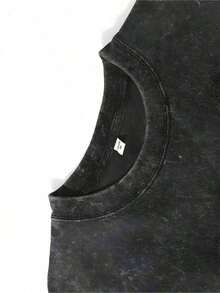 YOUNGLA Vintage Wash Graphic-Shirt - Men's Relaxed Fit Cotton Tee, Distressed Look, Short Sleeve Casual Top, Streetwear, Everyday Wear, And Summer Outfits - Soft, Breathable, And Comfortable Fabric. - Màu be - Xem 3