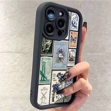 Funda de teléfono de lujo con estampado de leopardo, diseño de estampado, cubierta protectora mate, protección completa de 360 grados para 11 12 13 14 15 16 Pro XR X/ XS 8 Plus SE Smartphones - Colores mixtos - Ver 5