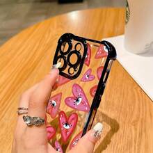 Funda de Teléfono Corazón Ojo del para 17 16 15 14 13 12 11 Pro X XR XSMAX 8 Plus, a prueba de golpes, transparente, cubierta trasera suave - Colores mixtos - Ver 4