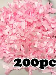 (200 piezas/50 piezas por bolsa) Lazos de cinta de 4 cm de colores surtidos, para envolver regalos y hacer pinzas/diademas para el cabello