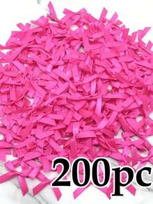 (200 piezas/50 piezas por bolsa) Lazos de cinta de 4 cm de colores surtidos, para envolver regalos y hacer pinzas/diademas para el cabello