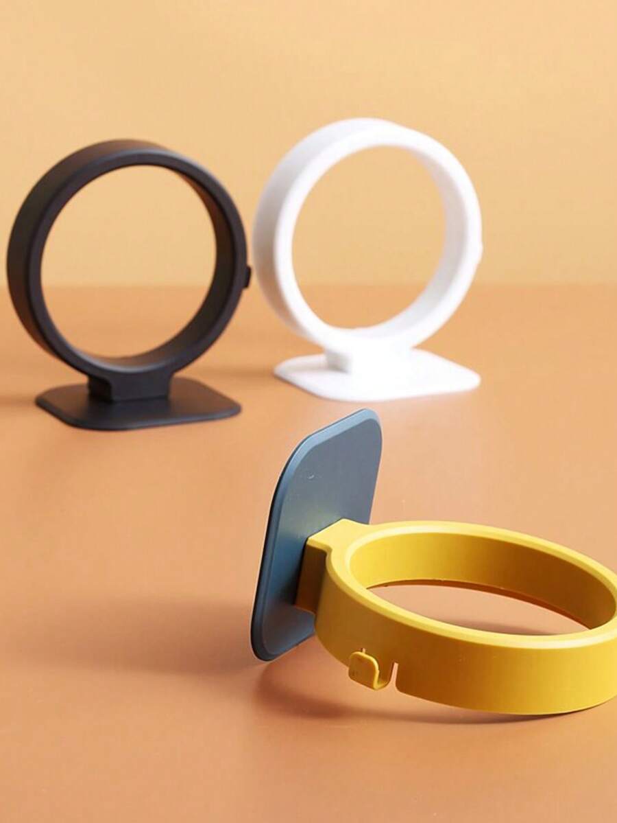 1个无孔吹风机架，多功能壁挂式浴室通风管道收纳架。新款壁挂式吹风机架。浴室收纳架，浴室储物架。家居日用品，方便实用。浴室配件，浴室装饰配件 - 彩色 - 查看 1