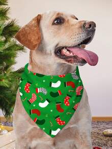 Reversible Christmas Pet Bandana With Santa Claus, Snowman And Reindeer Pattern,Halloween Devil Pumpkin Pattern Pet Kerchiefs,Adjustable Xmas Theme Pattern Printing Dog Triangle Bibs Scarfs,Suitable For Small To Medium Dogs And Cats - Soft Polyester, Machine Washable, Random Style