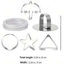 7pcs Korean Sugar Candy Making Tools, Squid Sugar Game Dalgona Candy Cutter Biscuit Molds With Tin Box - 7pcs - View 1