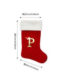 Large Christmas Stocking, Christmas Decoration English Letter Small Pendant, Letter Socks, Cartoon Gift Bag For Children