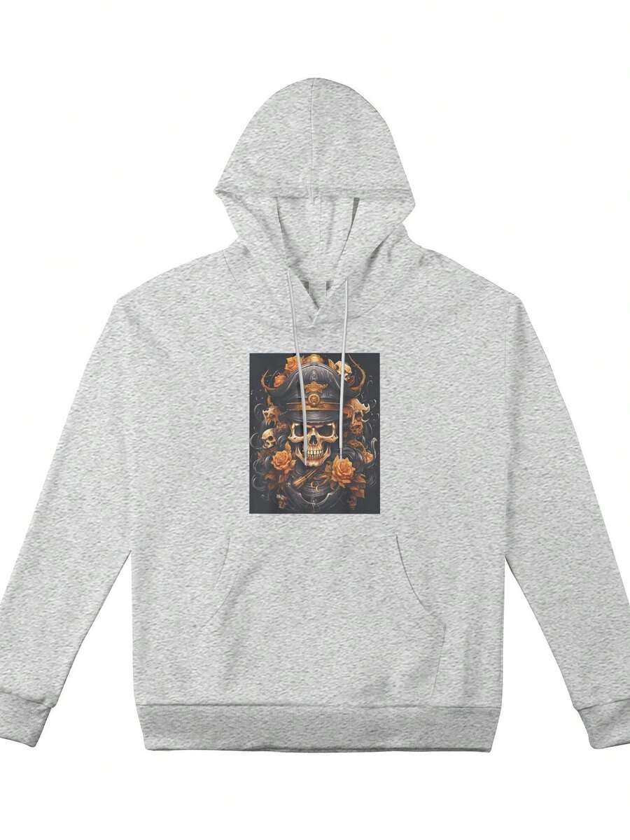 Women's Plus-Size Sweatshirt, Sailor Skeleton Halloween Costume Party Horror Skull Anchorcasual Style Sweatshirt, A Must-Have For Daily Travel, Suitable For All Seasons.