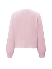 كارديجان محبوك وردي لطيف للنساء: أكمام طويلة مزرّرة، ملابس علوية كاجوال متعددة الاستخدامات للخروجات اليومية