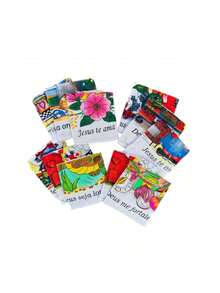 Kit With 24 Printed Napkin Hem Dishcloths 0.45cm X 0.75cm 100% Cotton - 查看 3