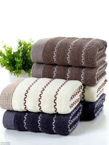 1/3/6/8 Toallas, Patrón de rayas minimalista, 34 x 75 cm, Adecuado para hombres, mujeres, parejas, adultos, lavado de cara, secado de manos, uso doméstico, absorbente y de secado rápido, suave y resistente al color