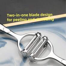 Kitchen Multi-Function Vegetable Peeler (Two-In-One Peeler) - Silver - View 5