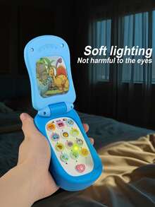 儿童音乐玩具手机，婴儿翻盖手机，儿歌，学习歌曲，幼儿早教礼物（粉色/蓝色/紫色），适合生日、圣诞节及1-6岁儿童 - 彩色 - 查看 4