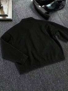 Teens/Youth Boys' Casual Warm Fleece Jacket, Suitable For Autumn, Winter, Warmth, Casual, Daily Wear, Sports, Birthday Party, Outings, All-Match Minimalist Fleece Jacket