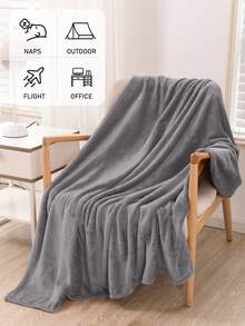 1条柔软保暖的深灰色毯子，适用于沙发、床、四季皆宜，也可用于户外。 - 深灰色 - 查看 6