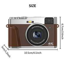 SONGDIAN 48MP 4K Digital Camera, Dual Front & Rear Cameras, Auto Focus, Flash, 16X Digital Zoom, 6-Axis Stabilization, 2.8" Large Screen, Suitable For Photography, Videography, Vlogging Or Selfie, Ideal For Beginners, Includes 32GB Memory Card And 1050mAh Battery