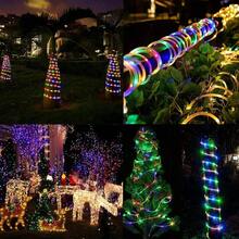 Solar Rope Lights, 33FT 100LED Outdoor Waterproof Solar Lights With Remote, IP67 String Light With Timing & 8 Modes For Garden Tree Pathway Yard Pool RV Christmas Decor - Nhiều màu - Xem 9