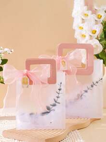 1pc Hand-Held Gift Bag, Frosted Gift Packaging Bag, Hand-Held Shopping Bag, Large-Capacity Gift Bag, Holiday Essentials, Suitable For Parties, Birthdays, Weddings, Festivals, Etc., Is A Perfect Choice For Gift Giving, Holiday Gifts.