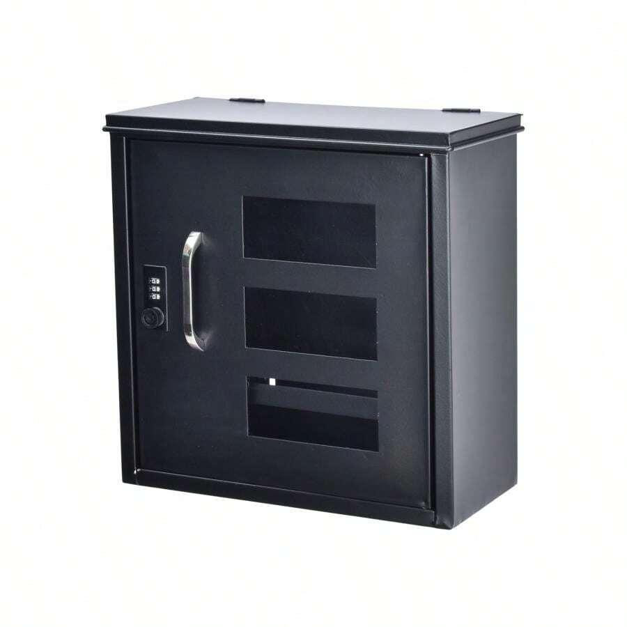 宅配ボックス 戸建 ポスト 置き型 置き配ボックス 郵便ポスト 壁掛け 防水 郵便受け 戸建て 宅配 おしゃれ 郵便 新聞受け ダイヤル錠 屋外郵便ポスト ポスト塀 - 3窓タイプ/ブラック - チェックする 1