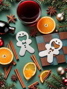 Ouvre-bouteille de Noël - Bonhomme en pain d'épices - Décoration de maison et fournitures de fête durables en métal, convient pour la maison, la cuisine, le bar - Sans pile, essentiel pour la maison, accessoire saisonnier, construction robuste, ouvre-bouteille de haute qualité, ustensile de cuisine, accessoire de bar, décoration de Noël