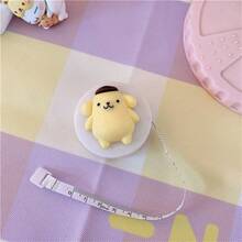 1 件  Kawaii  卡通可爱迷你伸缩卷尺 1.5 米，自动肉桂色紧凑尺子，适用于测量身体、办公室、学校、礼物