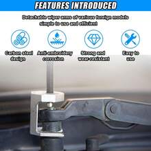 Car Wiper Arm Removal Tool, Steel Windshield Wiper Arm Puller With Adjustable Kb, Universal Automotive Quick Disassembly Hand Tool Accessories For Car SUV Truck (1PC) - 1Pc - 查看 9