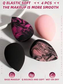 4PCS Makeup Sponge, Suitable For Cream And Powder Concealer, Loose Powder Makeup Applicator - Multicolor - View 11