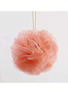 1 粉色/蓝色长柄沐浴刷，具有双面擦洗和按摩功能，多用途擦洗刷，用于背部去角质和淋浴清洁，家庭浴室装饰