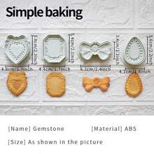 4-Piece Set 3D Flower Cookies, Chocolate Sandwich Cookies, Jam Cookie Cutting Machine, DIY Baking Tools For Weddings, Birthdays, Families, Stamp Cookie Press Molds, Sandwich Cookies, Jam Cookie Cutters, Plunger Cookie Molds, Gummy Candy Molds.Back-To-School Lunch Box Supplies.Parent-Child Cookie Stamp - Light Grey - View 17