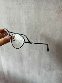 1pc Oval Frame Fashion Elegant High-End Women's Non-Prescription Glasses