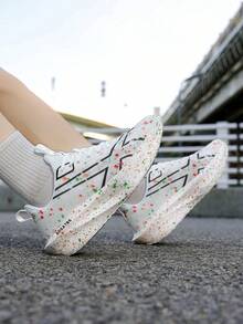 Men's Running Shoes - Lightweight, Breathable, Non-Slip Sports Shoes Suitable For Running, Jogging, Tennis And Gym - Casual Slip-On, Fabric Upper And EVA Sole, Suitable For All Seasons - White - View 12