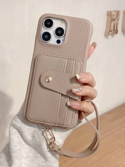 1 件简约时尚荔枝纹 PU 皮革挂绳手机壳钱包适用于 17 Air 16 16E 15 14 Plus 13 12 11 Pro Max、Pixel 10 9 Pro XL 8 7 6 9A 8A 7A 6A、Galaxy A15 A16 A25 A36 A56 A73 A06 A03 A03S A04S A81 A12 A13 A14 A22 A23 A24 A32 A52 A71 4G A34 A42 A53 A54 5G A21 A21S 2020 Note 20 10 Lite S20 S21 FE S22 S23 S24 S25 Plus Ultra，仿皮保护套